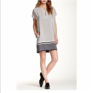 VINCE silk shirt dress